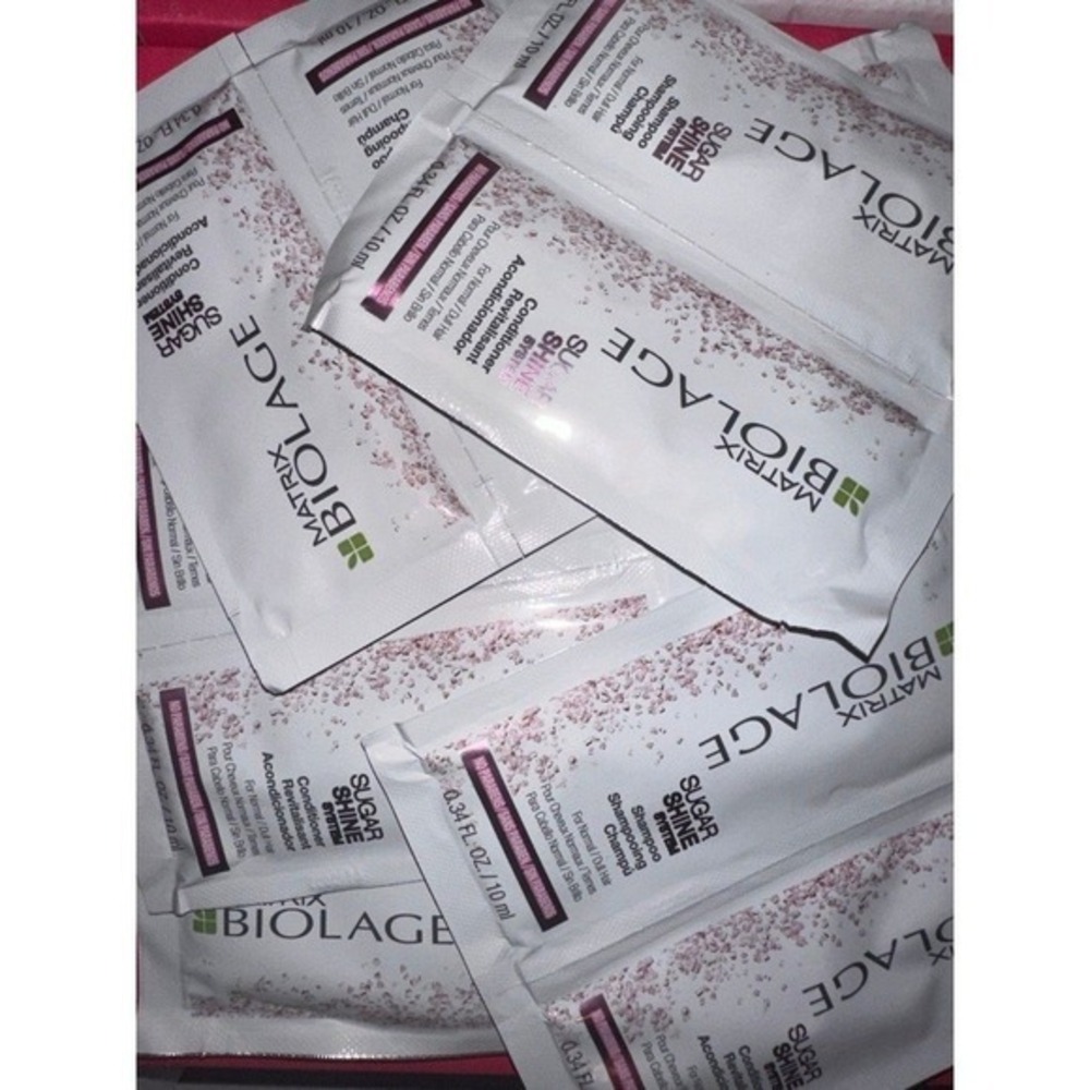 Matrix Biolage Sugar Shine Shampoo Conditioner Sample Packets Travel Size 10ml